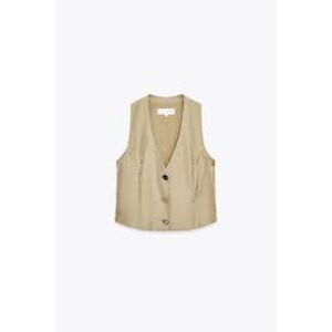 Zara Gold Button Satin Effect Vest – Size S – NWT